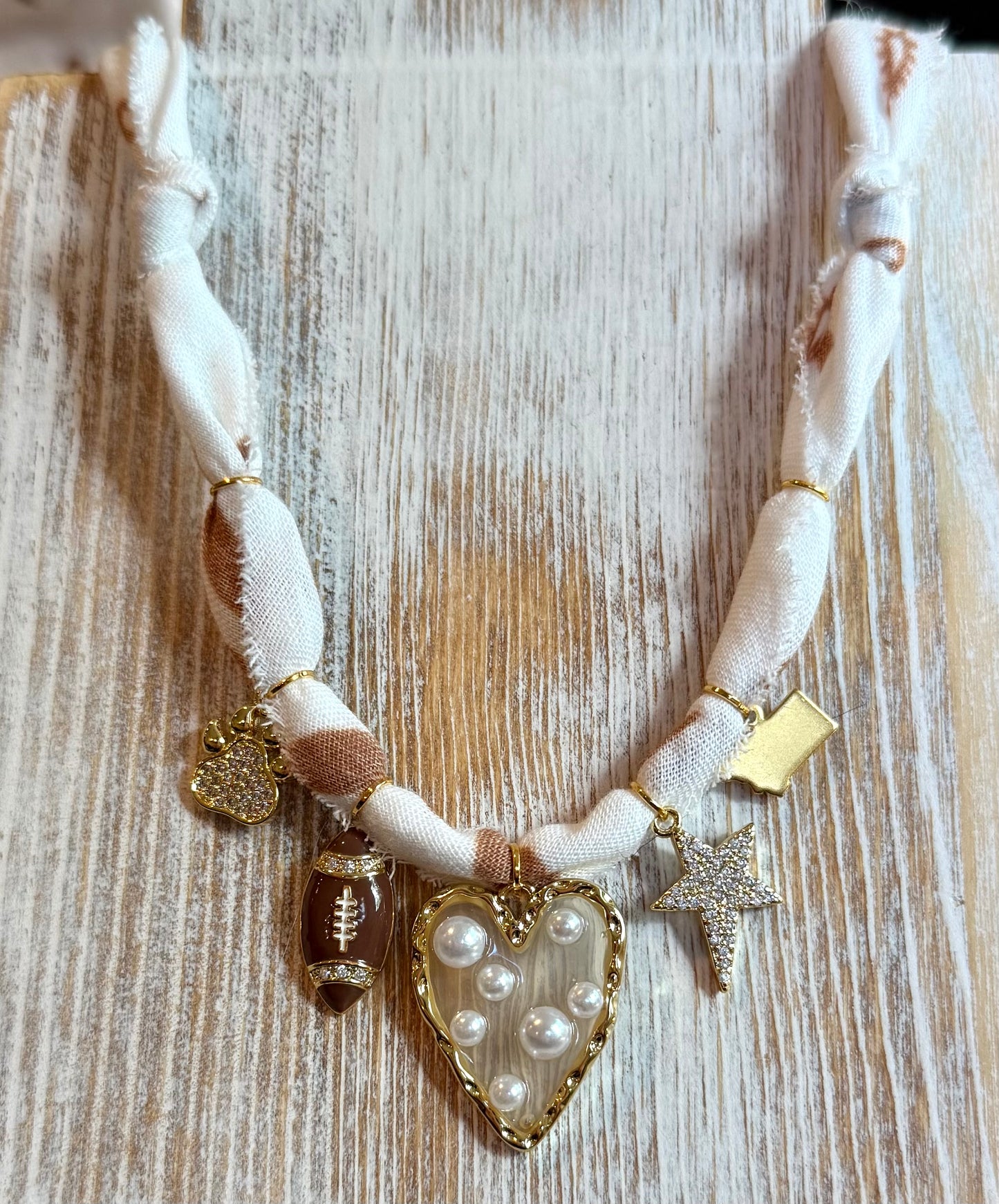 MSU | Hand-dyed White | 5 Charms