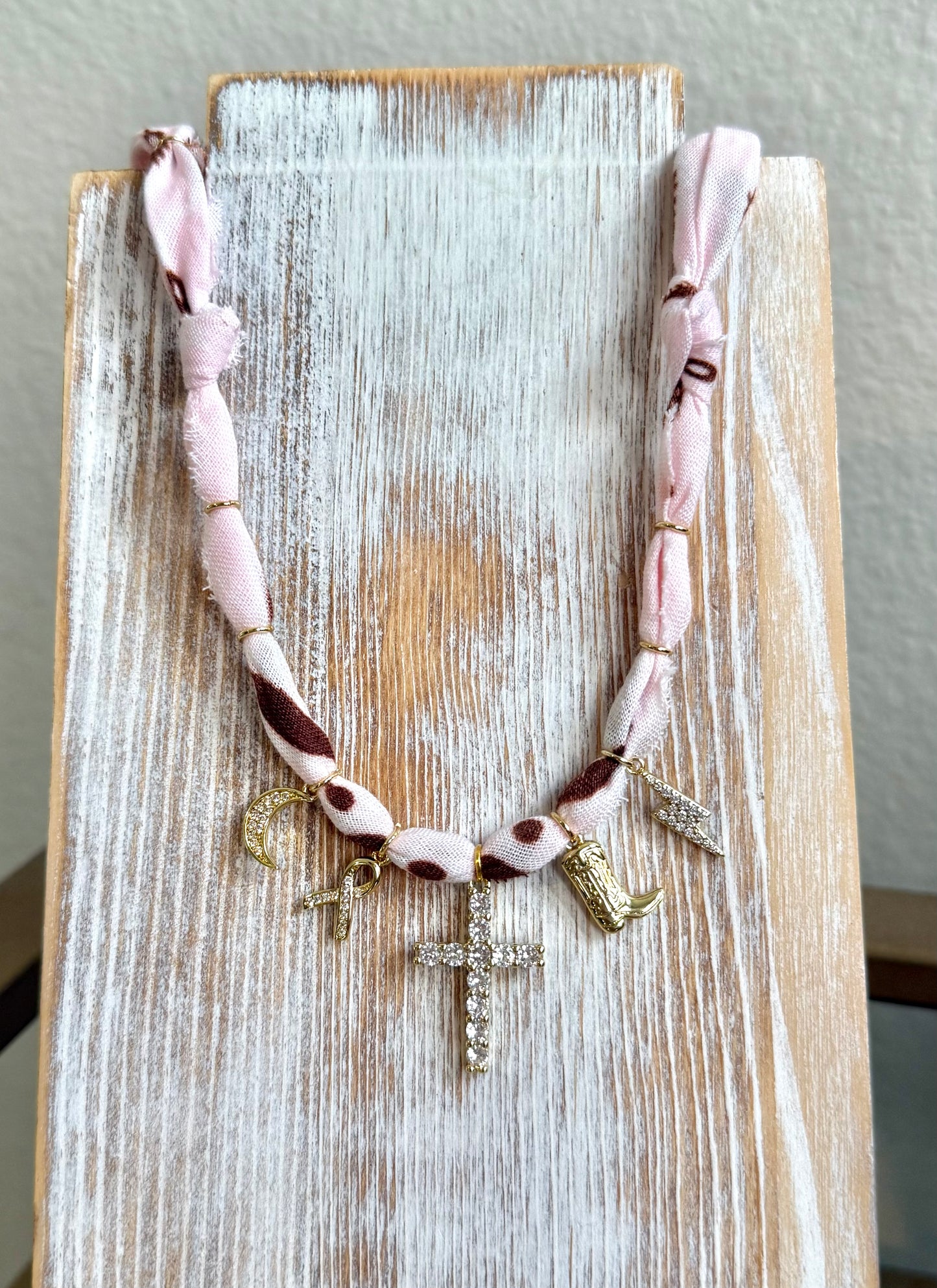 Hand Dyed Light Wash Pink | 5 Charms
