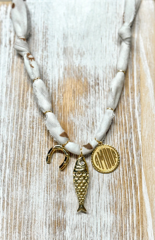 Lucky Amour | White/Brown
