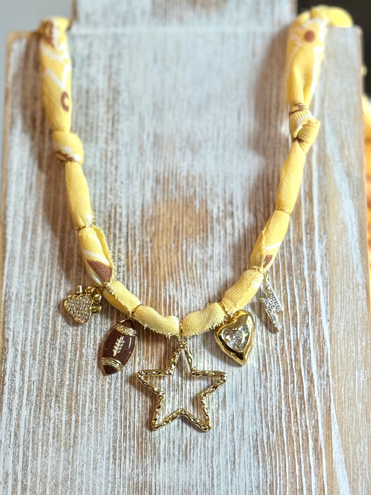 MSU | Hand-dyed Yellow | 5 Charms