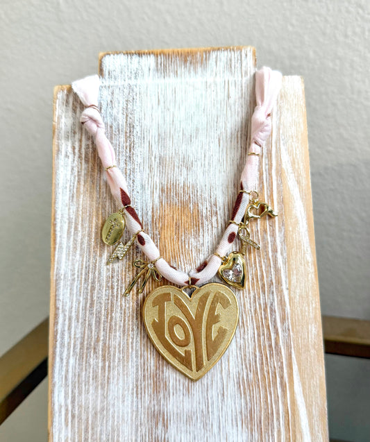 Hand Dyed Light Wash Pink | 7 Charms