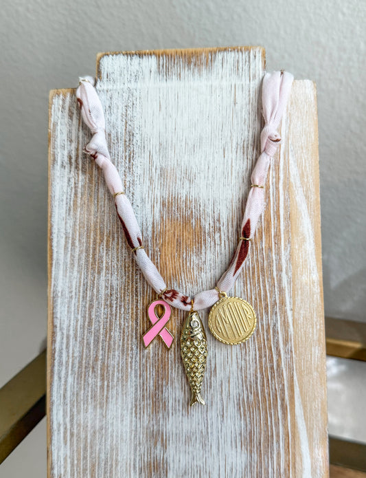 Hand Dyed Light Wash Pink | 3 Charms
